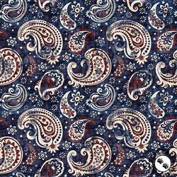 QT Fabrics American Tapestry Paisley Navy QT Fabrics American Tapestry Paisley Navy