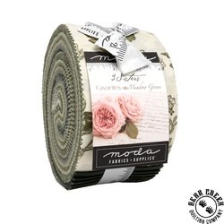 Vintage Linens Meadow Greens Jelly Roll by Moda Vintage Linens Meadow Greens Jelly Roll by Moda