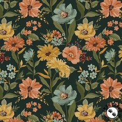 Riley Blake Designs Worth Repeating Main Dark Green