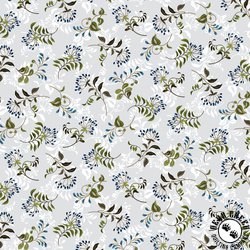 Studio E Fabrics Ashdown Forest Flowering Vine Toss Silver/Gray