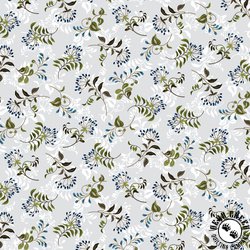 Studio E Fabrics Ashdown Forest Flowering Vine Toss Silver/Gray Studio E Fabrics Ashdown Forest Flowering Vine Toss Silver/Gray