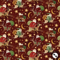 Riley Blake Designs Up on the Housetop Santa Rides Cranberry Riley Blake Designs Up on the Housetop Santa Rides Cranberry