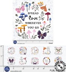 P&B Textiles Flutter Blooms Inspirational Multi