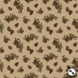 Riley Blake Designs Pine Grove Pinecones Tan
