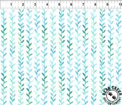 In The Beginning Fabrics Summer Breeze Vines Aqua