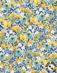 Wilmington Prints Sunlit Serenade Packed Floral Multi Wilmington Prints Sunlit Serenade Packed Floral Multi