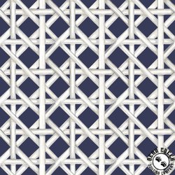 P&B Textiles Indigo Song Trellis Navy/White