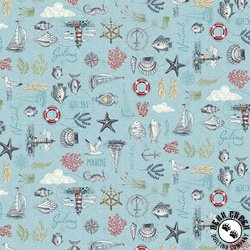 Andover Fabrics High Tide Maritime Light Blue