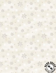 Wilmington Prints Woodland Snowmen Snowflakes Cream