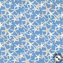 P&B Textiles Sea Whispers Star Fish Allover Blue