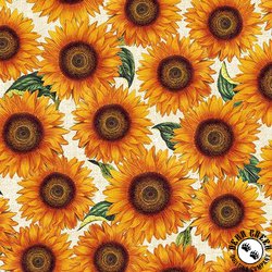 Michael Miller Fabrics Garden Variety Sunflower Meadow Cream