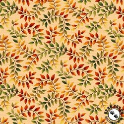 Studio E Fabrics Autumn Fields Vine Leaves Light Pumpkin Studio E Fabrics Autumn Fields Vine Leaves Light Pumpkin