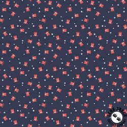 Riley Blake Designs Stars and Stripes Forever Hats Navy Riley Blake Designs Stars and Stripes Forever Hats Navy