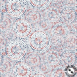 Blank Quilting Hexi-Dots 108 Inch Wide Backing Fabric Concentric Hexi-Dots Patriotic Blank Quilting Hexi-Dots 108 Inch Wide Backing Fabric Concentric Hexi-Dots Patriotic