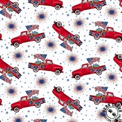 Henry Glass Wings of Freedom Tossed Trucks White/Multi Henry Glass Wings of Freedom Tossed Trucks White/Multi