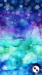 Northcott Midwinter Magic Ombre Dark Blue/Multi