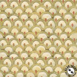 QT Fabrics Owl Arabesque Scalloped Geo Bark