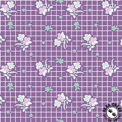 Maywood Studio Dilly Dally Floral Grid Purple Maywood Studio Dilly Dally Floral Grid Purple