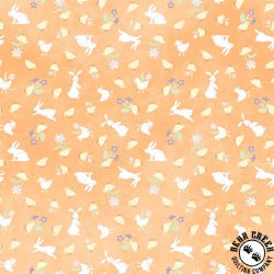 Maywood Studio Little Chicks Flannel Bunnies and Chicks Orange