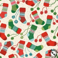 P&B Textiles Christmas Miniatures III Christmas Stockings Dark Ecru P&B Textiles Christmas Miniatures III Christmas Stockings Dark Ecru