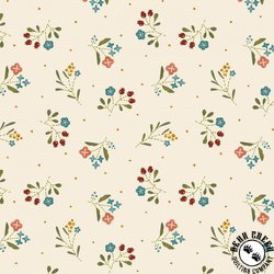 Marcus Fabrics Woolly Whims Floral Cream