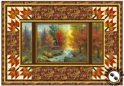 Autumn Retreat Cabin By The Stream Free Quilt Pattern