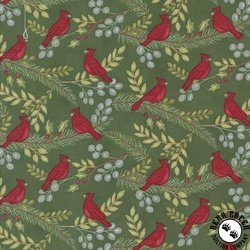Moda Winter Friends Cardinals in the Tree Spruce Moda Winter Friends Cardinals in the Tree Spruce
