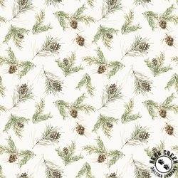 Riley Blake Designs Holiday Spirit Pinecones Cream Riley Blake Designs Holiday Spirit Pinecones Cream