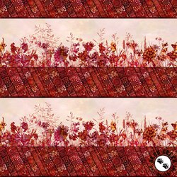 In The Beginning Fabrics Allure Border Red