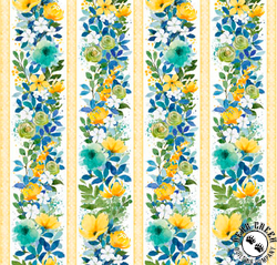 Wilmington Prints Sunlit Serenade Border Stripe Wilmington Prints Sunlit Serenade Border Stripe