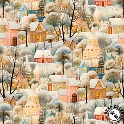 Blank Quilting Comfort and Joy Village Allover Ivory Blank Quilting Comfort and Joy Village Allover Ivory