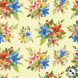 Windham Fabrics Lily Splendid Lilies Ivory