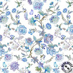 In The Beginning Fabrics Daydreams Large Floral Periwinkle