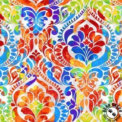 Studio E Fabric You Damask! 118 Inch Wide Backing Fabric Damask Rainbow Studio E Fabric You Damask! 118 Inch Wide Backing Fabric Damask Rainbow