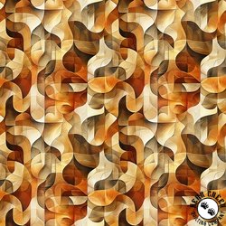 QT Fabrics Solstice Kaleidoscope Geo Orange QT Fabrics Solstice Kaleidoscope Geo Orange