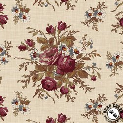 Marcus Fabrics Gentry's Mill Large Floral Red