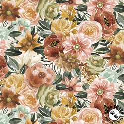 P&B Textiles Floral Chic 108 Inch Wide Backing Fabric Packed Floral Multi