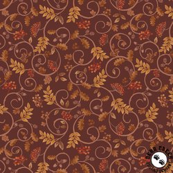 Lewis and Irene Fabrics Cranborne Chase Cranborne Scroll Conker Lewis and Irene Fabrics Cranborne Chase Cranborne Scroll Conker