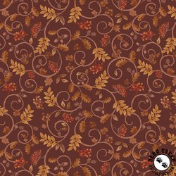 Lewis and Irene Fabrics Cranborne Chase Cranborne Scroll Conker