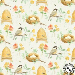 Windham Fabrics Afternoon in the Garden Stroll White Windham Fabrics Afternoon in the Garden Stroll White
