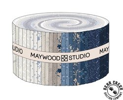 Patchwork Blue Strip Roll by Maywood Studio