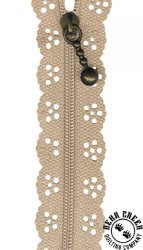 Border Creek Station Lace Zipper 8 Inch Taupe