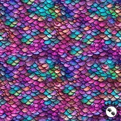 QT Fabrics Dragon's Song Scales Pink/Turquoise QT Fabrics Dragon's Song Scales Pink/Turquoise