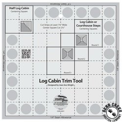 Creative Grids Log Cabin Trim Tool 8 Inch Finished Blocks Creative Grids Log Cabin Trim Tool 8 Inch Finished Blocks