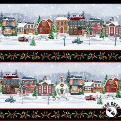 Henry Glass Hollyville Manor Border Stripe Black Henry Glass Hollyville Manor Border Stripe Black