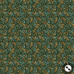 Riley Blake Designs Worth Repeating Leaves Dark Green
