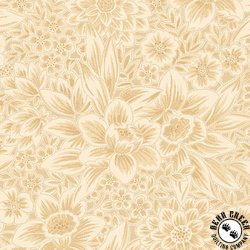 Marcus Fabrics Carrie's Caramels and Creams Floral Cream