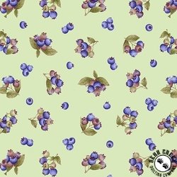 Henry Glass Berrylicious Tossed Blueberry Sprigs Green/Blue Henry Glass Berrylicious Tossed Blueberry Sprigs Green/Blue