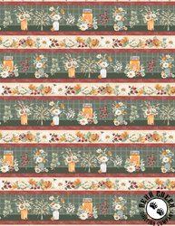 Wilmington Prints Harvest Blooms Repeating Stripe Multi Wilmington Prints Harvest Blooms Repeating Stripe Multi