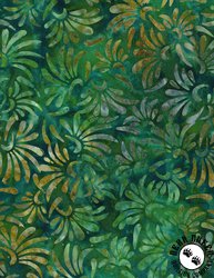 Wilmington Prints Copper Mountain Batiks Petal Toss Green